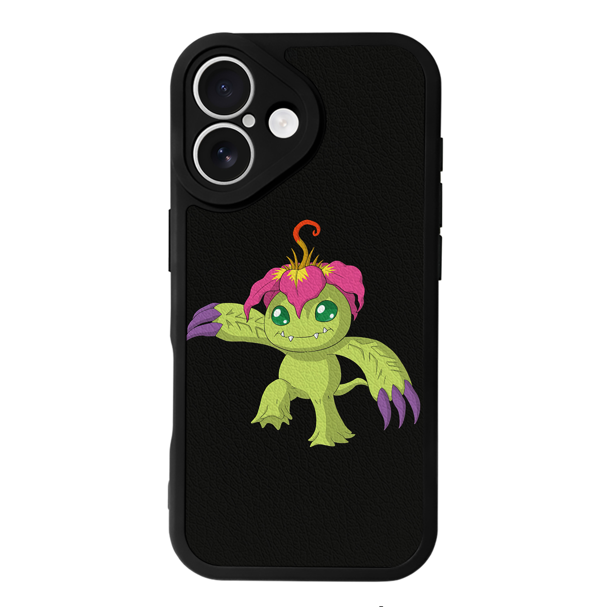 （画像用） Digimon デジタルモンスター/デジモン 【iPhone 16シリーズ対応】シリコンスマホケース（レザー調） 材質：シリコン